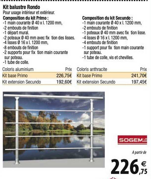 sogem kit balustre rondo