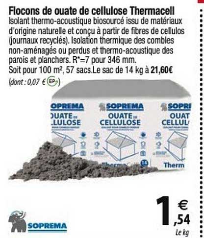 soprema flocons de ouate de cellulose thermacell