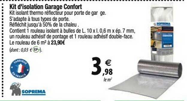 kit d'isolation garage confort soprema