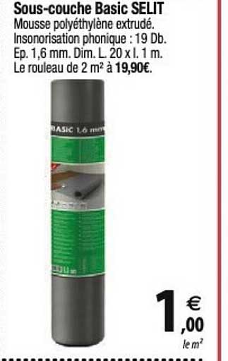 sous-couche basic selit