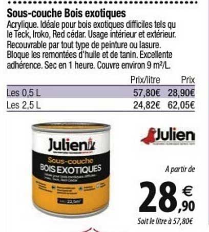 sous-couche bois exotiques julien