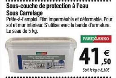 sous-couche de protection à l'eau sous carrelage