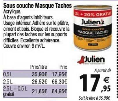 sous couche masque taches julien
