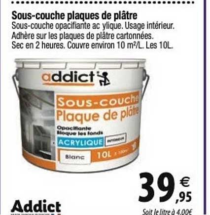 sous-couche plaques de plâtre addict'