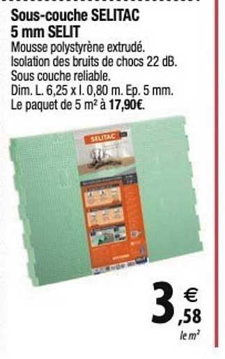 sous-couche selitac 5 mm selit