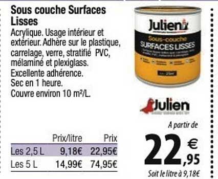 sous couche surfaces lisses julien