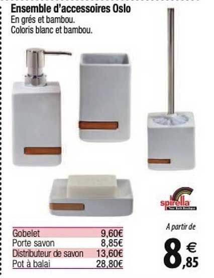 spirella ensemble d'accessoires oslo