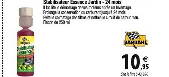 stabilisateur essence jardin - 24 mois