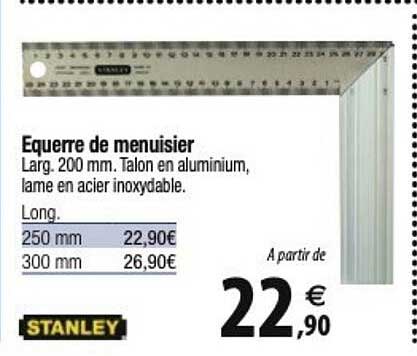 stanley équerre de menuisier
