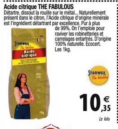starwax acide citrique the fabulous