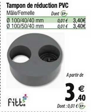 tampon de réduction pvc