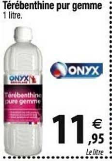 térébenthine pur gemme onyx