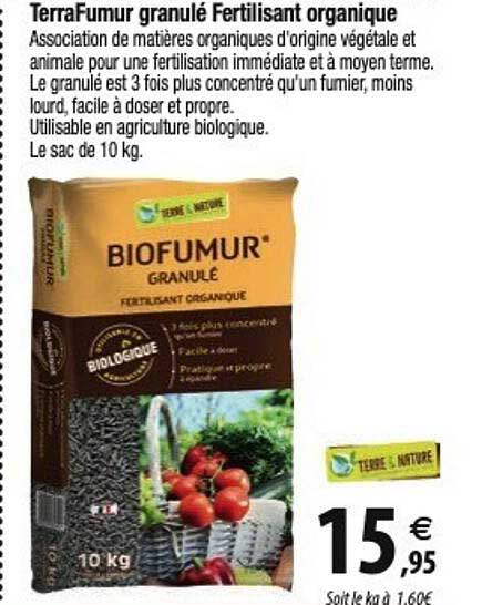 Terrafumur Granulé Fertilisant Organique