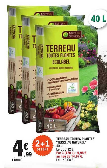 terreau toutes plantes "terre au naturel"