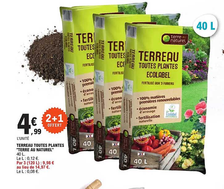terreau toutes plantes "terre au naturel"