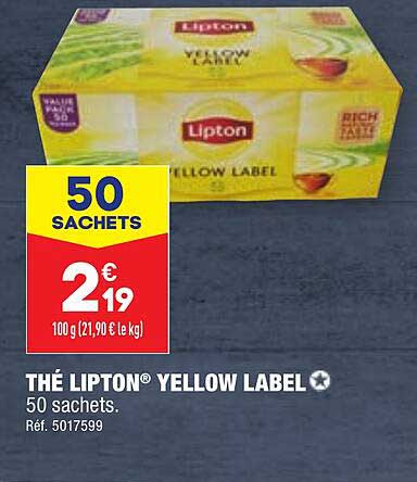 thé lipton yellow label