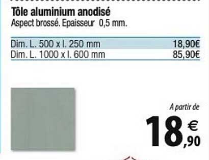 tôle aluminium anodisé