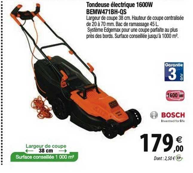 tondeuse électrique 1600w bemw471bh-qs