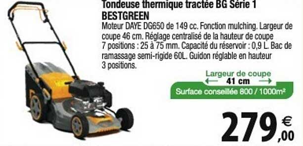 tondeuse thermique tractée bg série 1 bestgreen