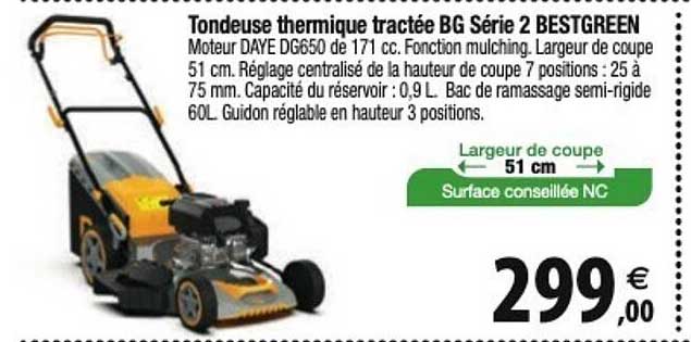 tondeuse thermique tractée bg série 2 bestgreen