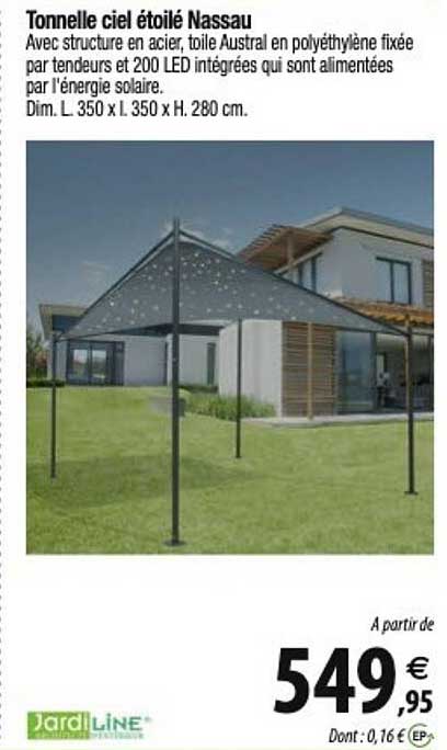 tonnelle ciel étoilé nassau jardiline