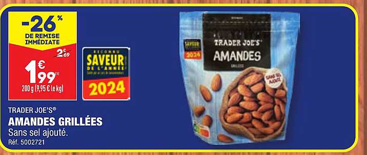 trader joe's amandes grillées