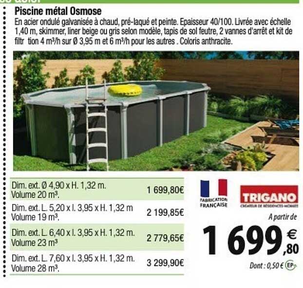Trigano Piscine Métal Osmose