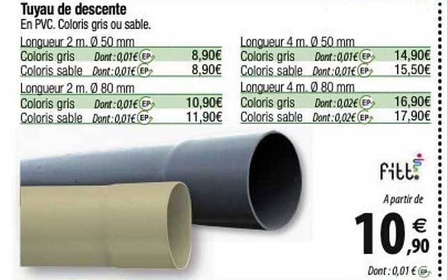 tuyau de descente fitt