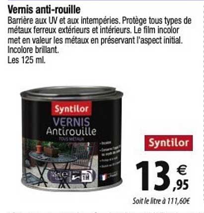 vernis anti-rouille syntilor