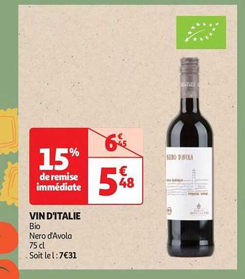 vin d'italie bio nero d'avola