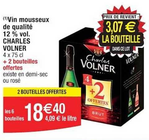 vin mousseux de qualité 12% vol. charles volner