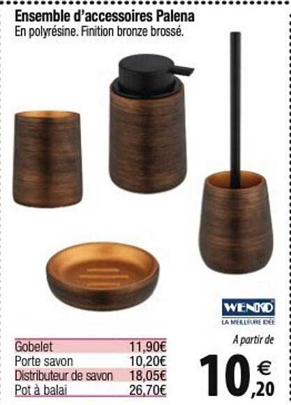 wenko ensemble d'accessoires palena