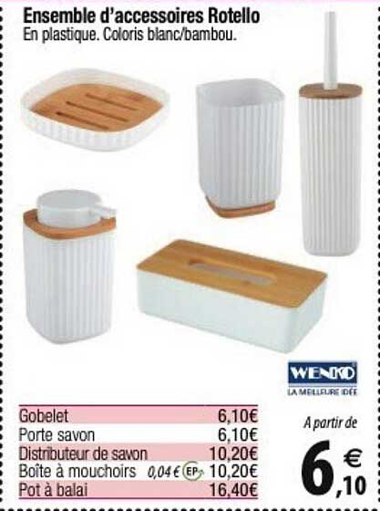 wenko ensemble d'accessoires rotello