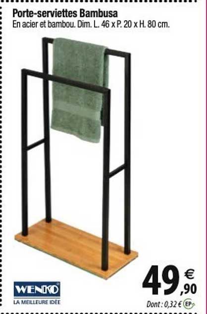 wenko porte-serviettes bambusa