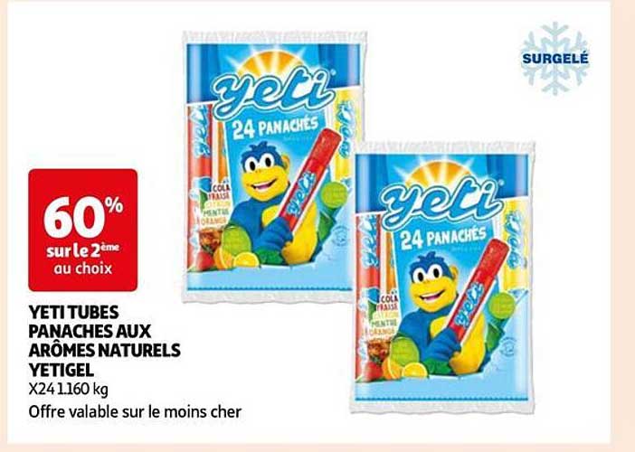 yeti tubes panaches aux arômes naturels yetigel