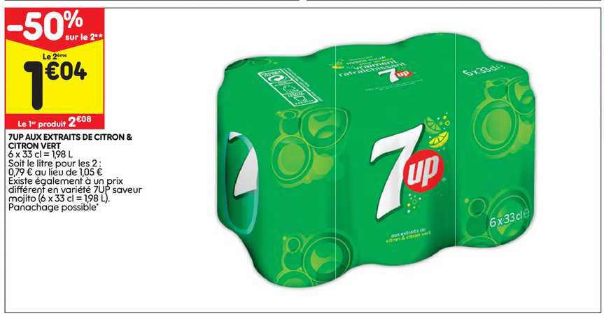 7up Aux Extraits De Citron & Citron Vert