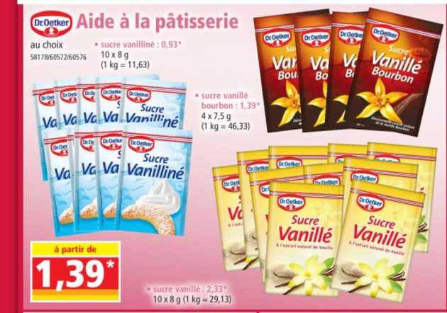 aide à la pâtisserie dr.oetker