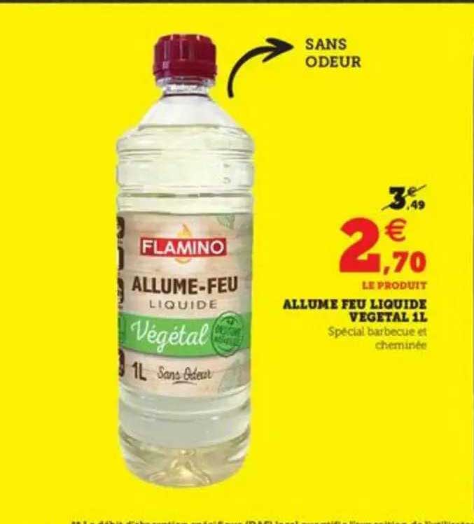 allume feu liquide végétal 1l flamino