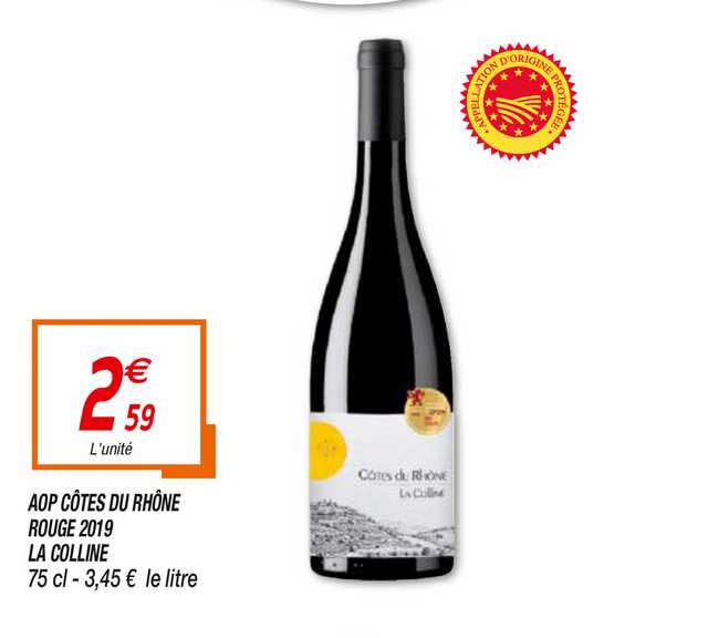 aop côtes du rhône rouge 2019 la colline