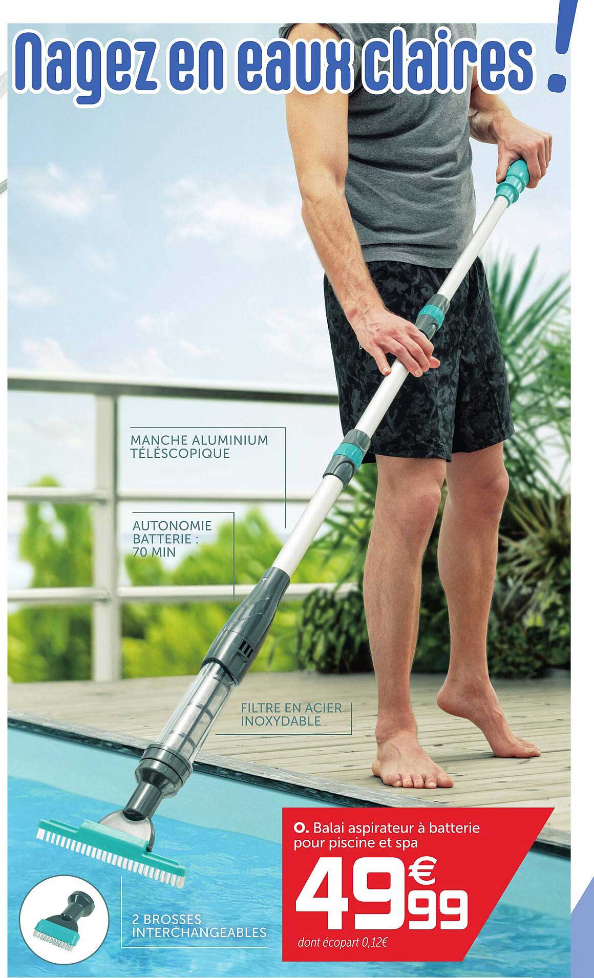 Balai Aspirateur A Batterie Pour Piscine Et Spa