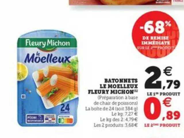 bâtonnets le moelleux fleury michon