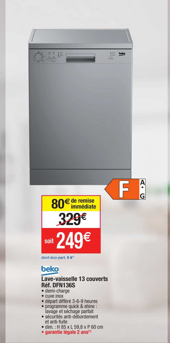 beko lave-vaisselle 13 couverts