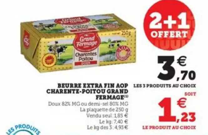 beurre extra fin aop charente-poitou grand fermage