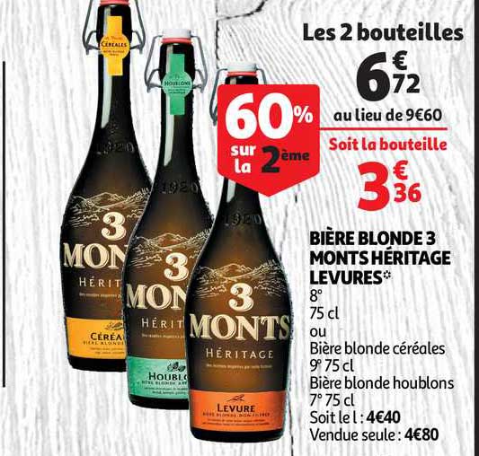 bière blonde 3 monts héritage levures