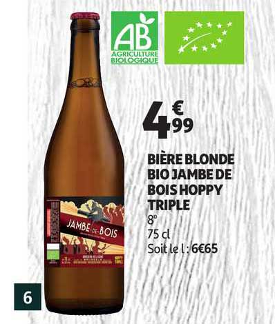 bière blonde bio jambe de bois hoppy triple