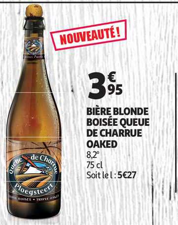 bière blonde boisée queue de charrue oaked