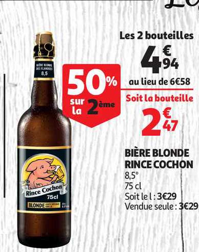 bière blonde rince cochon