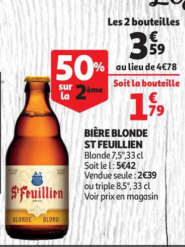 bière blonde st feuillien