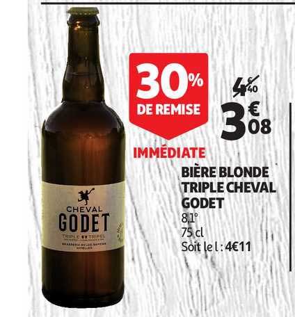 bière blonde triple cheval godet