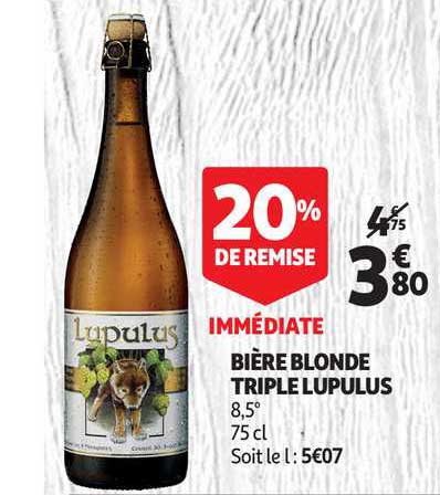 Bière Blonde Triple Lupulus